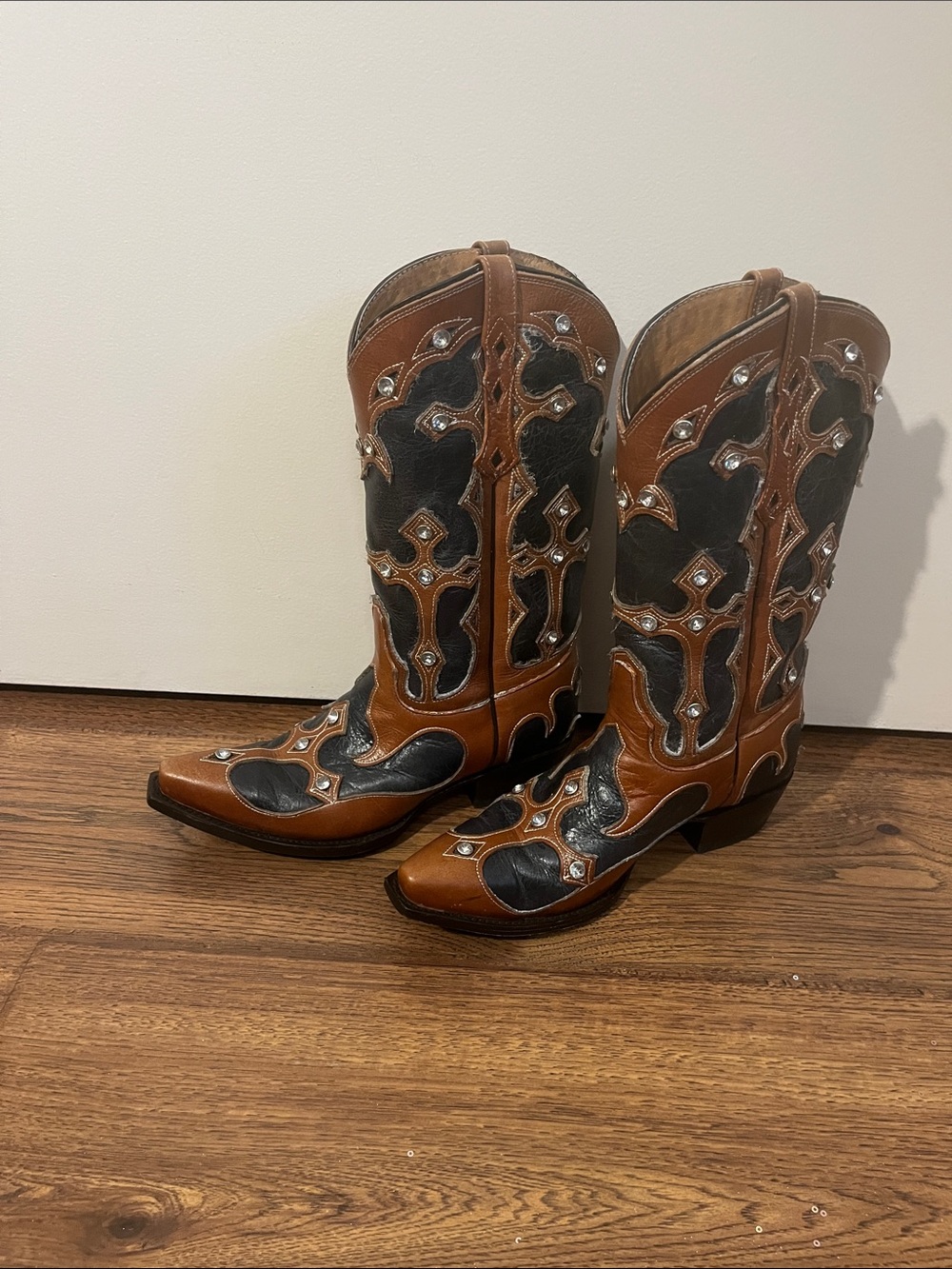 Brown and Black Women’s Heeled Boots